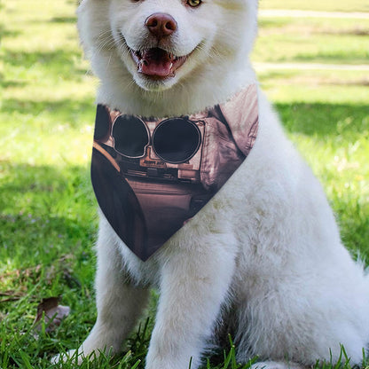 American Astronaut Cat Print Over The Collar Dog Bandana
