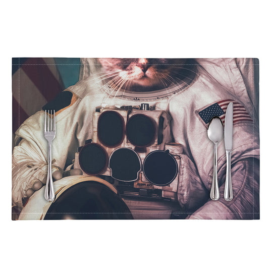 American Astronaut Cat Print Placemat