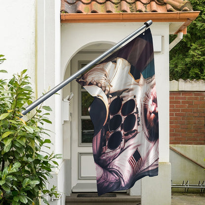 American Astronaut Cat Print Polyester Flag