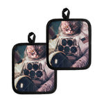 American Astronaut Cat Print Pot Holders