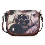American Astronaut Cat Print Saddle Bag