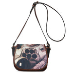 American Astronaut Cat Print Saddle Bag