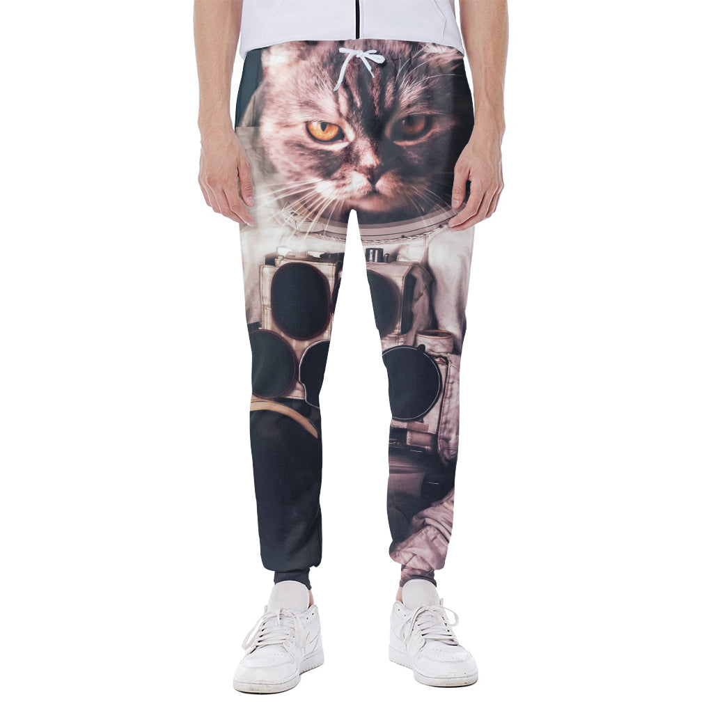 American Astronaut Cat Print Scuba Joggers