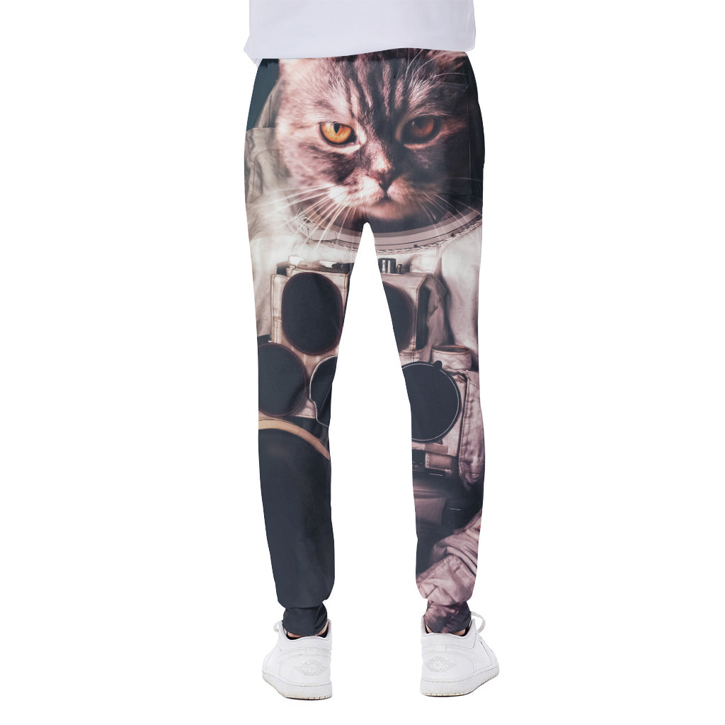 American Astronaut Cat Print Scuba Joggers