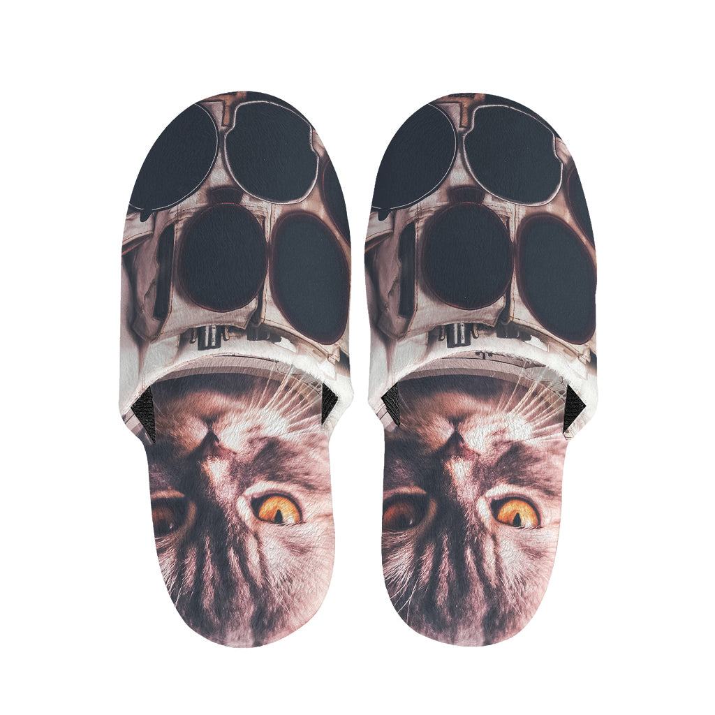 American Astronaut Cat Print Slippers