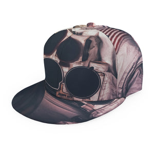 American Astronaut Cat Print Snapback Cap