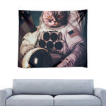 American Astronaut Cat Print Tapestry