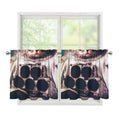 American Astronaut Cat Print Tier Curtains
