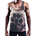 American Astronaut Cat Print Men's Workout Tank Top