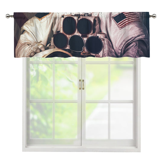 American Astronaut Cat Print Window Valance