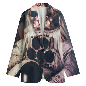 American Astronaut Cat Print Women's Blazer