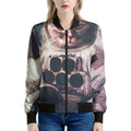 American Astronaut Cat Print Women's Bomber Jacket