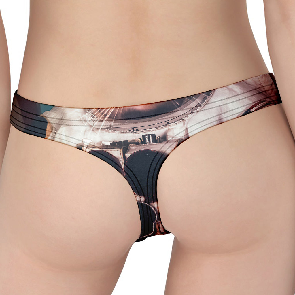 American Astronaut Cat Print Women's Thong