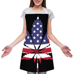 American Cannabis Leaf Flag Print Adjustable Apron