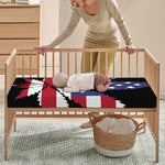American Cannabis Leaf Flag Print Baby Crib Sheet