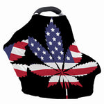 American Cannabis Leaf Flag Print Baby Seat Cover