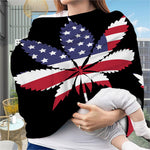 American Cannabis Leaf Flag Print Baby Seat Cover