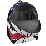 American Cannabis Leaf Flag Print Backpack