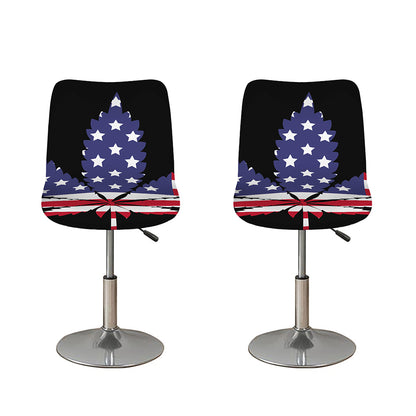 American Cannabis Leaf Flag Print Bar Stool Covers