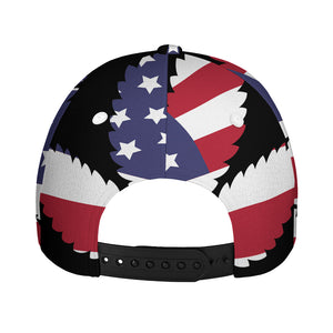 American Cannabis Leaf Flag Print Baseball Cap