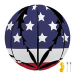 American Cannabis Leaf Flag Print Basketball