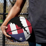 American Cannabis Leaf Flag Print Basketball