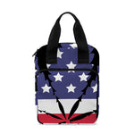 American Cannabis Leaf Flag Print Bible Tote Bag