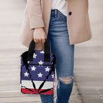 American Cannabis Leaf Flag Print Bible Tote Bag