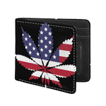American Cannabis Leaf Flag Print Bifold Wallet