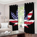 American Cannabis Leaf Flag Print Dimout Grommet Curtains