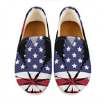 American Cannabis Leaf Flag Print Casual Shoes