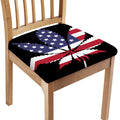 American Cannabis Leaf Flag Print Chair Cushion Cover