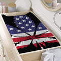 American Cannabis Leaf Flag Print Changing Pad Cover