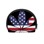 American Cannabis Leaf Flag Print Coin Purse