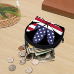 American Cannabis Leaf Flag Print Coin Purse