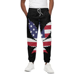 American Cannabis Leaf Flag Print Cotton Pants