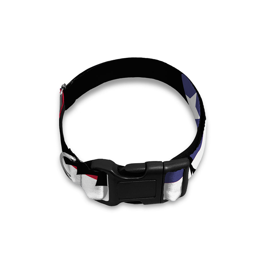 American Cannabis Leaf Flag Print Dog Collar