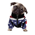 American Cannabis Leaf Flag Print Dog Zip Up Jacket