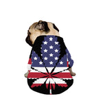 American Cannabis Leaf Flag Print Dog Zip Up Jacket