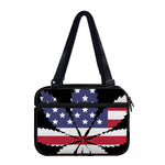 American Cannabis Leaf Flag Print Double Strap Bible Bag