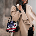 American Cannabis Leaf Flag Print Double Strap Bible Bag