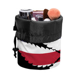 American Cannabis Leaf Flag Print Drawstring Makeup Bag