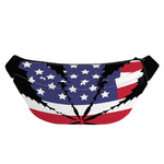 American Cannabis Leaf Flag Print Fanny Pack
