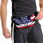 American Cannabis Leaf Flag Print Fanny Pack