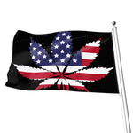 American Cannabis Leaf Flag Print Flag