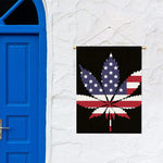 American Cannabis Leaf Flag Print Garden Flag