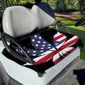 American Cannabis Leaf Flag Print Golf Cart Seat Cover