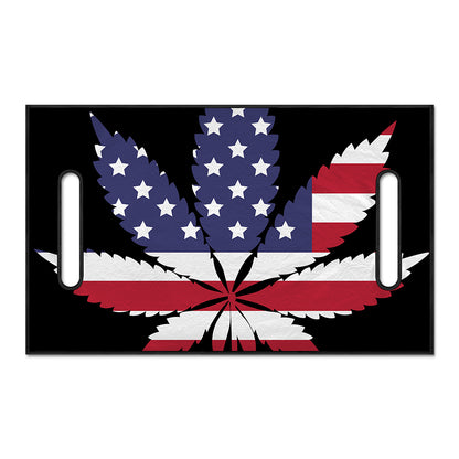 American Cannabis Leaf Flag Print Golf Cart Seat Cover