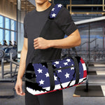 American Cannabis Leaf Flag Print Gym Bag