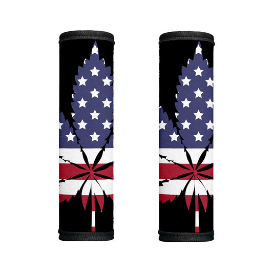 American Cannabis Leaf Flag Print Handle Covers